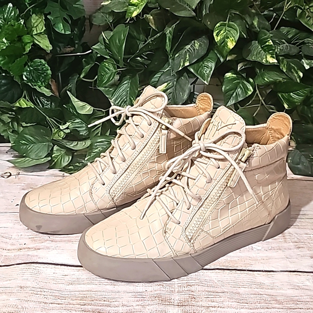Giuseppe Zanotti Men's Coby Exotic Leather Sneakers 44